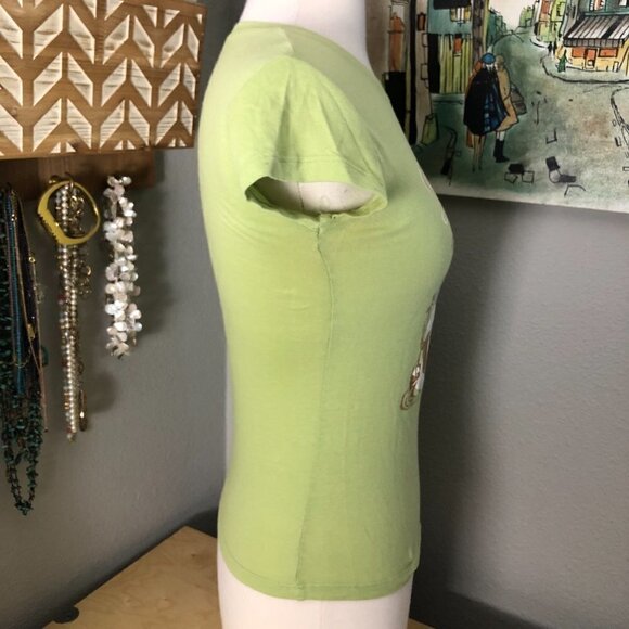 Y2K Hard Rock Cafe Hollywood Graphic Ringer T Shirt - Picture 5 of 7